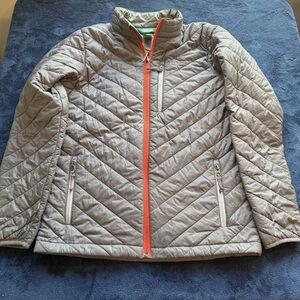 LL Bean PrimaLoft Packaway Jacket Womens XL 18 Gray Puffer Coat 500146‎